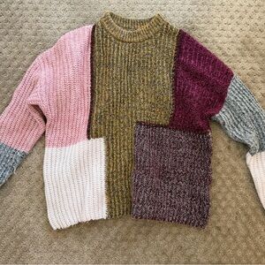 Colorful Patchwork Women's Sweater